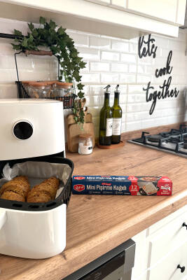 Roll-up Airfry, Tost, Fırın İçin Mini Kesilmiş Pişirme Kağıdı 30x42cm - 3