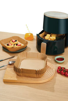 Roll-up Airfryer Pişirme Kağıdı Kare 20cm 50li + 5 Adet Hediye - 3