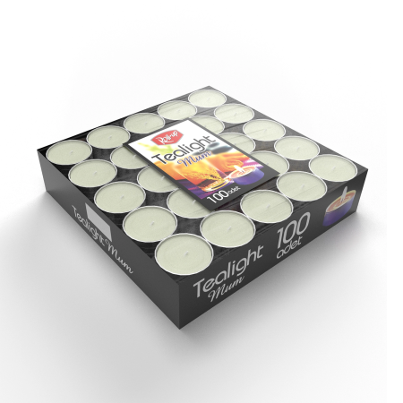 Roll-up Beyaz Tealight Mum 8gr 100lü - 1