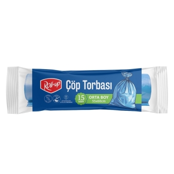 Roll-up Çöp Torbası Orta 55x60cm 15 Adet - Roll-Up