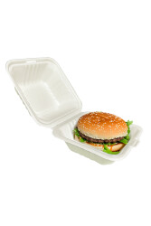 Roll-up Doğa Dostu Hamburger Kap Kendinden Kapaklı 15cmx15cm 25li - 2