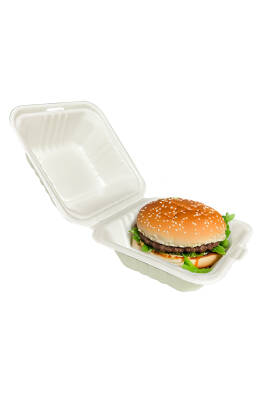 Roll-up Doğa Dostu Hamburger Kap Kendinden Kapaklı 15cmx15cm 25li - 2