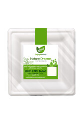 Roll-up Doğa Dostu Kare Karton Tabak 20cm 6lı - Roll-up