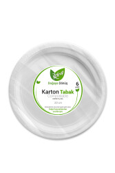 Roll-up Doğa Dostu Karton Tabak 22cm 6lı - 1