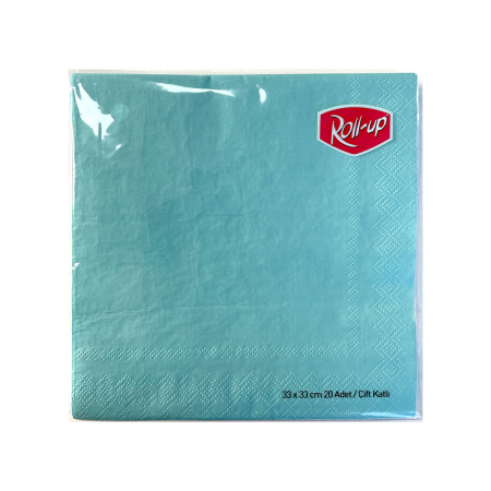 Roll-Up Kağıt Peçete Açık Mavi 33 x 33cm 20li - 1
