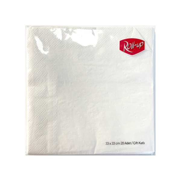 Roll-Up Kağıt Peçete Beyaz 33 x 33cm 20li - 1