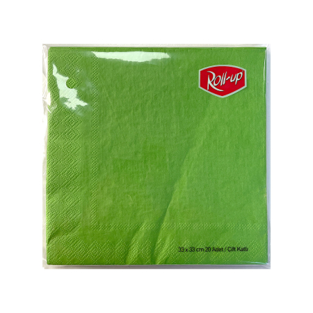 Roll-Up Kağıt Peçete Yeşil 33 x 33cm 20li - 1