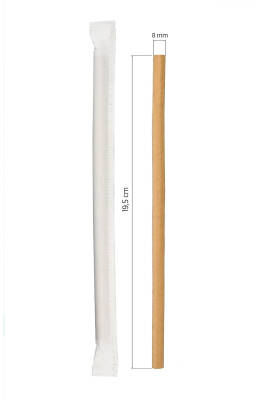 Roll-up Kağıt Sargılı Frozen Kağıt Pipet Kraft 8mmx19,5cm 100 Adet - 1