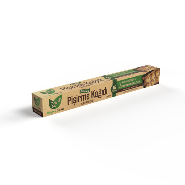 Roll-up Kahverengi Kesilmiş Pişirme Kağıdı 37cmx42cm 16 Yaprak - 4