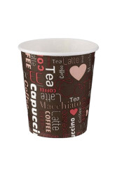 Roll-up Karton Bardak 7oz Baskılı Kahverengi 10lu - Roll-up