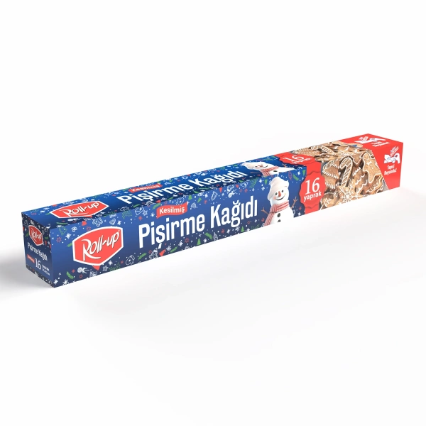 Roll-up Kış Temalı Kesilmiş Pişirme Kağıdı 37cm x 42cm 16 Yaprak - 1