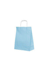 Roll-up Kraft Çanta Açık Mavi Küçük Boy 18x24cm 25li - 2