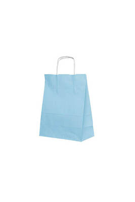 Roll-up Kraft Çanta Açık Mavi Küçük Boy 18x24cm 25li - 2