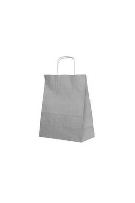 Roll-up Kraft Çanta Gümüş Küçük Boy 18x24cm 25li - 2