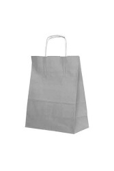Roll-up Kraft Çanta Gümüş Orta Boy 25x31cm 25li - 2