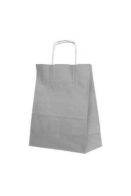 Roll-up Kraft Çanta Gümüş Orta Boy 25x31cm 25li - 2