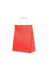 Roll-up Kraft Çanta Kırmızı Orta Boy 25x31cm 25li - 2