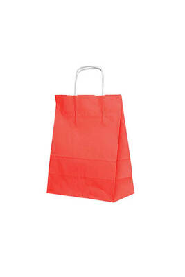 Roll-up Kraft Çanta Kırmızı Orta Boy 25x31cm 25li - 2