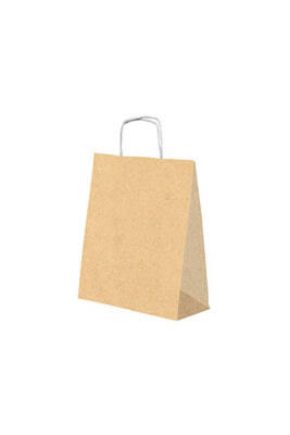 Roll-up Kraft Çanta Naturel Küçük Boy 18x24cm 25li - 2