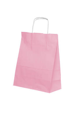 Roll-up Kraft Çanta Pembe Orta Boy 25x31cm 25li - 2