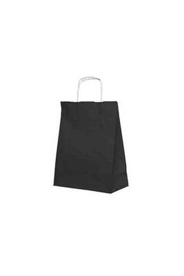 Roll-up Kraft Çanta Siyah Küçük Boy 18x24cm 25li - 2