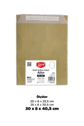 Roll-up Kraft Hediye Paketi Altın 30x8x40,5x4,5 25li - Roll-up