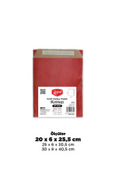 Roll-up Kraft Hediye Paketi Kırmızı 20x6x25,5x4,5 25li - Roll-up