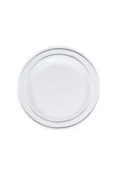 Roll-up Lüks Plastik Tabak Gümüş Yaldızlı Beyaz 19cm 6lı - Roll-up