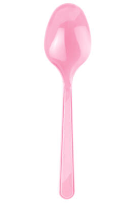 Roll-up Plastik Kaşık Pembe 25li - 1