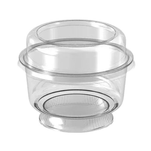 Roll-Up Plastik Kristal Tatlı Kasesi ve Bombe Kapak Set 20li - Roll-up