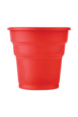 Roll-up Plastik Meşrubat Bardağı Kırmızı 180cc-7oz 25li - 1