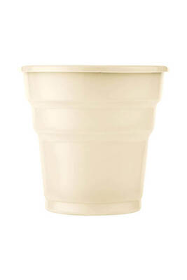 Roll-up Plastik Meşrubat Bardağı Krem 180cc-7oz 25li - 1