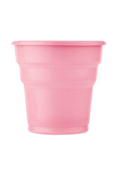 Roll-up Plastik Meşrubat Bardağı Pembe 180cc-7oz 25li - Roll-up