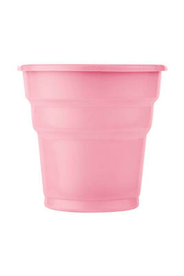 Roll-up Plastik Meşrubat Bardağı Pembe 180cc-7oz 25li - 1