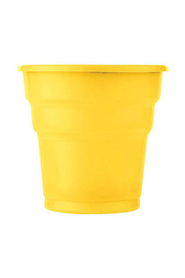Roll-up Plastik Meşrubat Bardağı Sarı 180cc-7oz 25li - 1