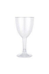 Roll-up Plastik Şeffaf Ayaklı Kadeh 150cc 6lı - Roll-up