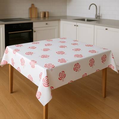 Roll-up Rulo Kağıt Masa Örtüsü Çiçek Desenli 100 x 150cm 16 Yaprak - 1