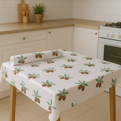Roll-up Rulo Kağıt Masa Örtüsü Zeytin Desenli 100 x 150cm 16 Yaprak - 1