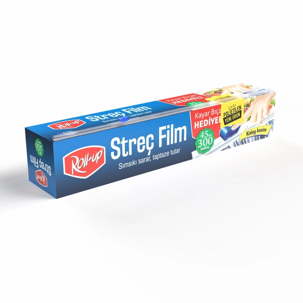 Roll Up Sarı PE Streç Film 45 cm x 300m 8mic - 1