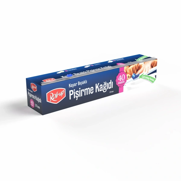 Roll-up Silikonlu Pişirme Kağıdı Kayar Bıçak Hediyeli 37cm x 40 m 1 Ad - 1