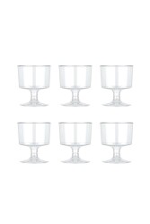 Şeffaf Ayaklı Plastik Shot Bardağı 50cc 6lı - Roll-up